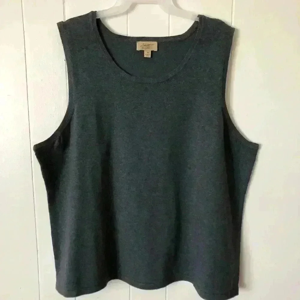 Motto Essentials Women’s Sleeveless Knit Cotton Blend Top Size 3X